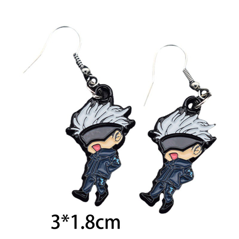 Anime Jujutsu Kaisen Stud Earring Yuji Itadori Satoru Gojo Acrylic Earrings Resin Epoxy Jewelry