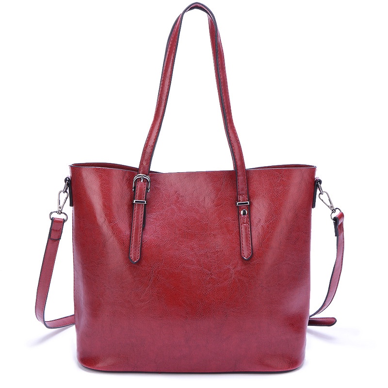 Túi Đeo Vai Cỡ Lớn Màu Trơn Có Khóa Kéo Cho Nữ