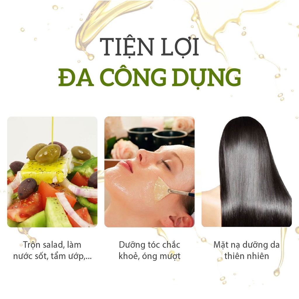 Dầu Oliu Cao Cấp Extra Virgin Nguyên Liệu Nhập Khẩu Tây Ban Nha, Bổ Sung Omega 3-6-9 MODOTOX 110ml - 250ml (Chai)