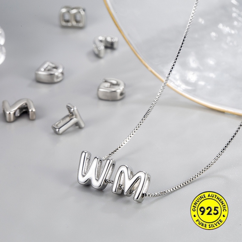 Dây Chuyền Mặt 26 Chữ Cái Tùy Chọn Phong Cách Pháp Đơn Giản Cho Cặp Đôi