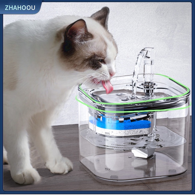 ☃Nhà☃ Đài Phun Uống Nước Thông Minh Trong Suốt Dung Tích 2.2L