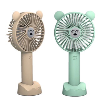 Quạt mini sạc pin cầm tay tai gấu