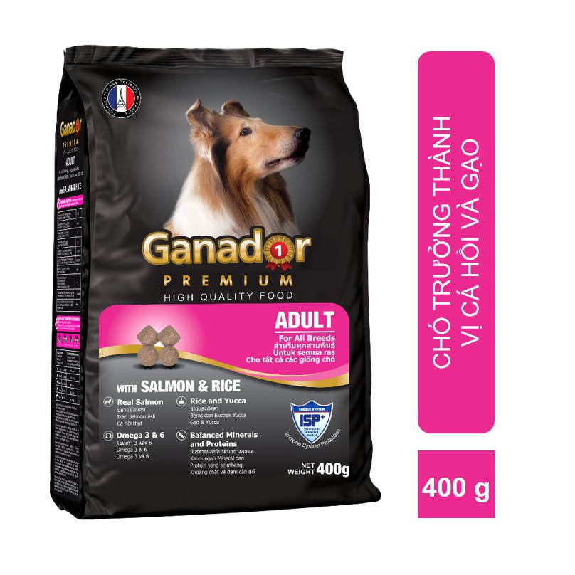 Thức ăn cho chó mọi lứa tuổi Ganador gói 400gr