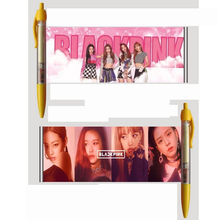 Bút kéo Blackpink Lisa Jisoo Jennie Rose thân hồng đồ dùng học tập, tiện lợi, thiết kế thông minh