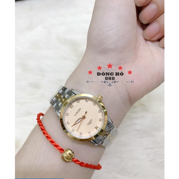 Đồng Hồ Nữ Nam LONGBO 1190 chống nước, chống xước + Tặng 1 vòng tỳ hưu phong thủy