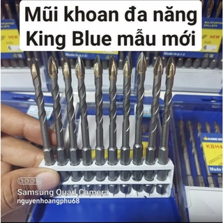 Bộ 4 mũi khoan đa năng KingBLue đủ size, khoan kính, tường gạch men, đá hoa cương chuôi lục giác