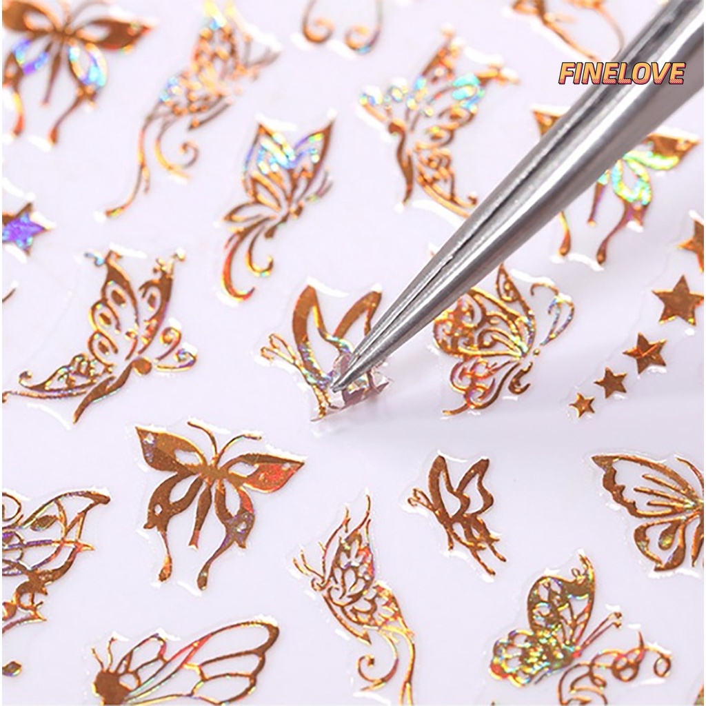 Miếng Dán Hình Bướm Trang Trí Móng Tay Nghệ Thuật