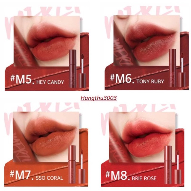 [MỚI VỀ THÊM M5 M6] Son Kem Tint Lì Merzy Bite The Beat Mellow Tint