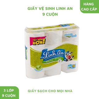Giấy vệ sinh Linh An 9 cuộn Cao Cấp