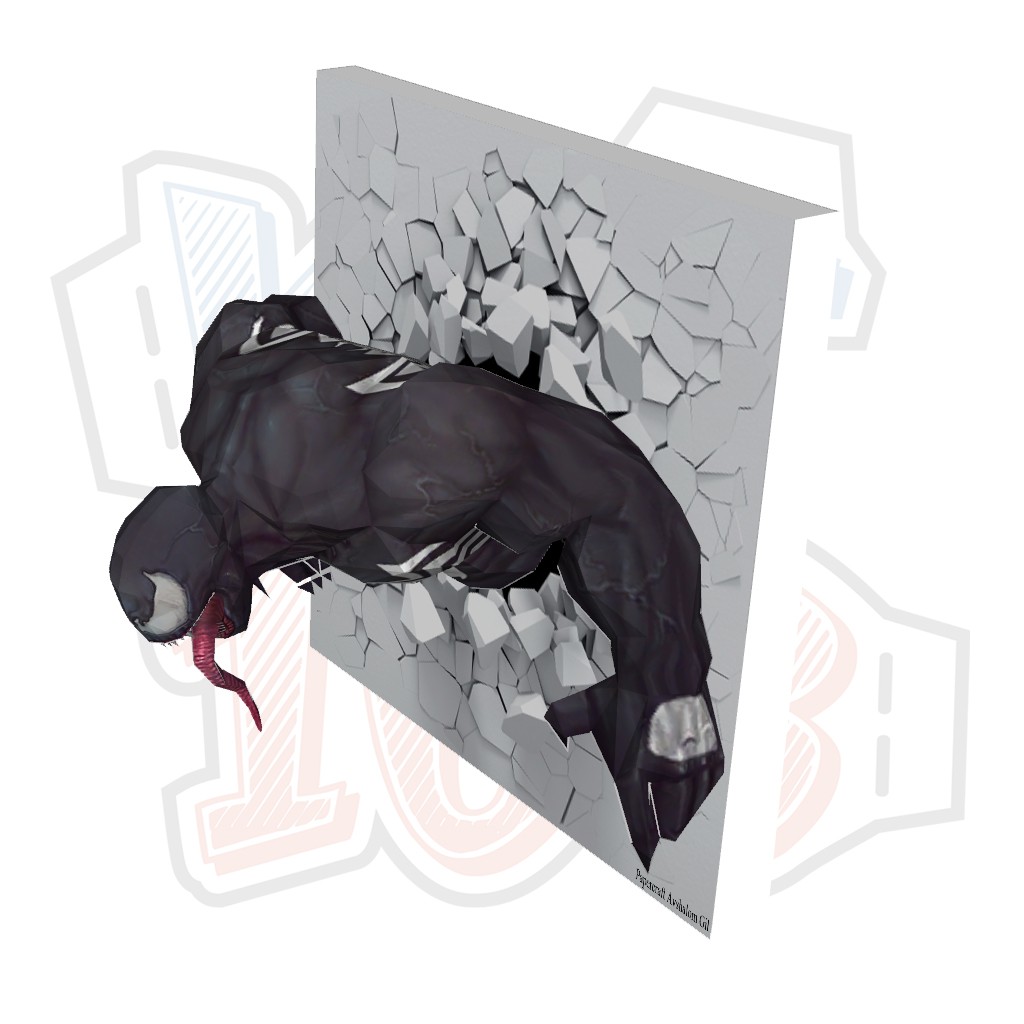 Mô hình giấy Anime Game Venom 3D Wall Hanging ver 2