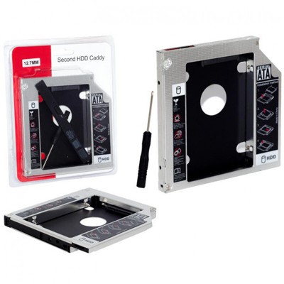 Caddy Bay mỏng 9.5mm Dùng Để Lắp Thêm 1 Ổ Cứng, SSD Thay Vào Vị Trí Của Ổ DVD