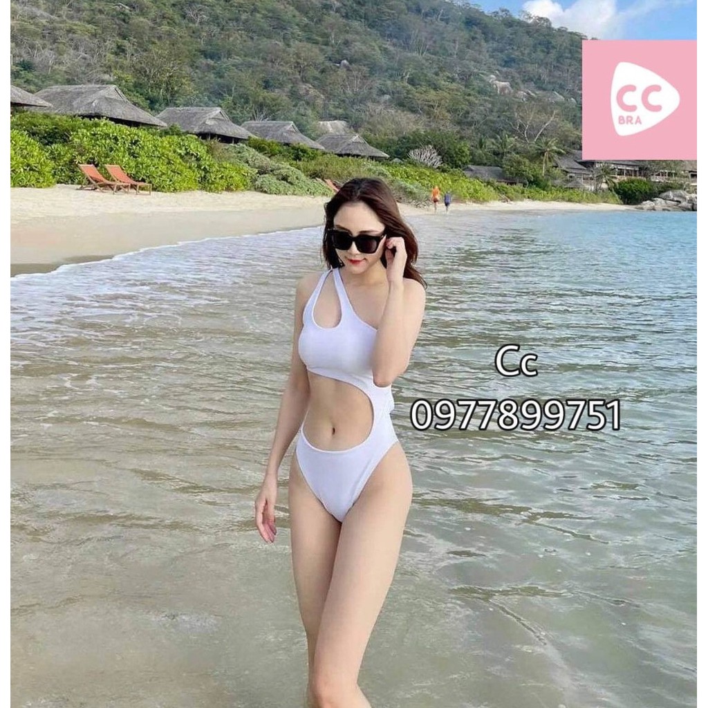 Bikini nữ liền thân khoét eo cutout xinh xắn Đồ bơi nữ 1 mảnh kín đáo hở eo thon gọn L02