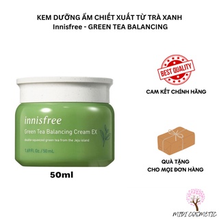 Kem Dưỡng Ẩm Ngăn Ngừa Mụn, Chống Oxy Hoá Da Chiết Suất Từ Trà Xanh Innisfree Green Tea Balancing Cream EX 50ml