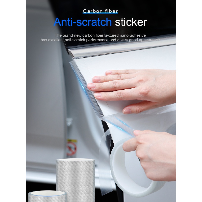 Sticker Sợi carbon Trong Suốt 1m Chống Trầy Xước Bảo Vệ Thân Xe Hơi