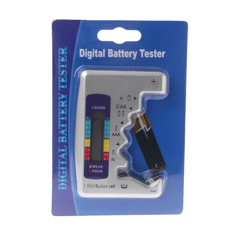 SEL Digital Battery Tester Battery Capacity Detector For C/D/N/AA/AAA/9V 6F22 Batteries /1.55V button cell