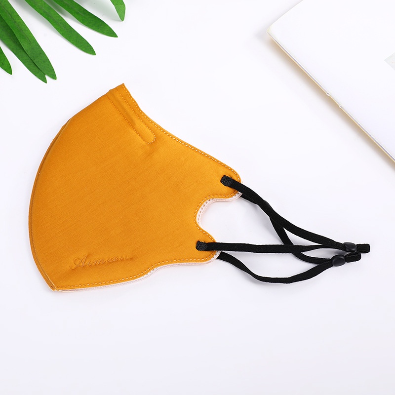 Adult 3D ice silk cotton mask spring and summer comfortable breathable feel soft self-contained nose bridge clause sun-proof dust-proof washing cloth mask