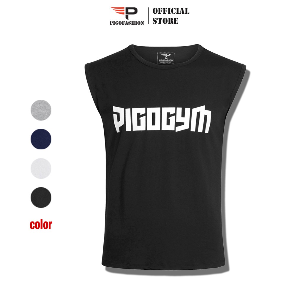 Set 3 áo thun sát nách tanktop chuẩn gym thun mát form đẹp ASN01-2 Pigofashion màu ngẩu nhiên