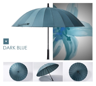 Ô dù đi mưa đi nắng cỡ lớn 24 nan chống lật chống uv cao cấp màu XANH RÊU