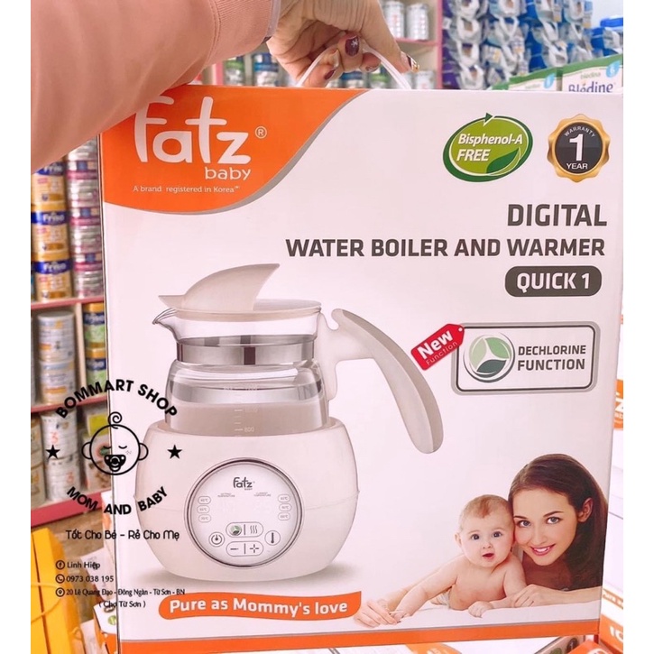 Bình đun và giữ chuẩn nhiệt độ nước pha sữa fatbaby 1,2L bảo hành 1 năm
