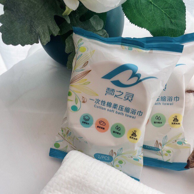 Khăn tắm viên nén kích thước siêu lớn 70cm x 140cm tiện dụng nhỏ gọn mang theo đi du lich, đi chơi_MC888