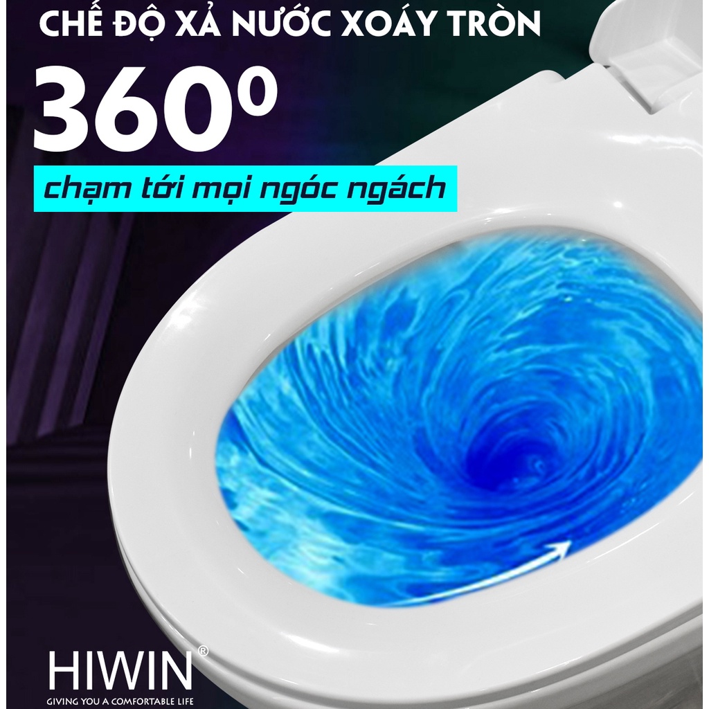 Bồn cầu sứ nguyên khối tráng men chống bám bẩn cao cấp HIWIN MT-2216