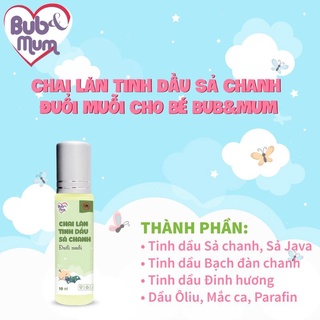 Chai lăn tinh dầu Sả & Chanh thiên nhiên giúp đuổi muỗi, chống muỗi cho Em Bé 10ml
