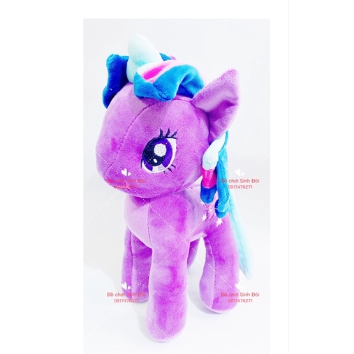 Thú bông ngựa pony 28cm - màu tím