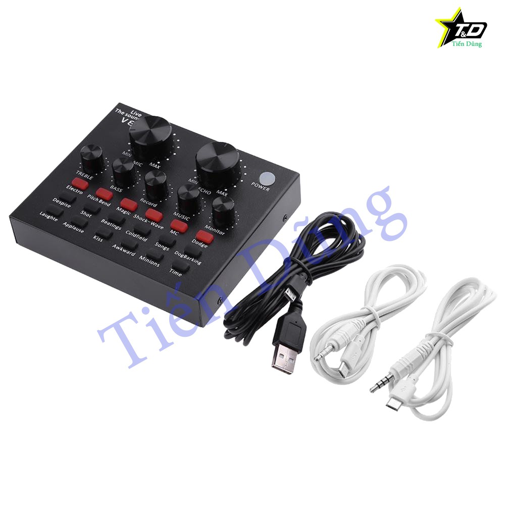 Combo bộ mic thu âm BM900 dùng sound card V8 (có chỉnh Auto-tune và bluetooth ) Chân đế màng lọc tai nghe