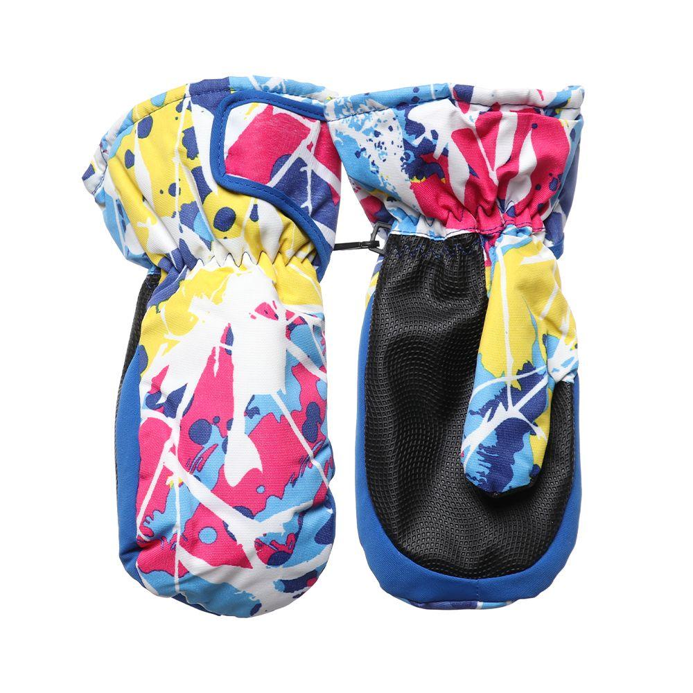 Găng Tay Trượt Tuyết Vải Nhung Dày Chống Trượt Không Thấm Nước Cho Bé