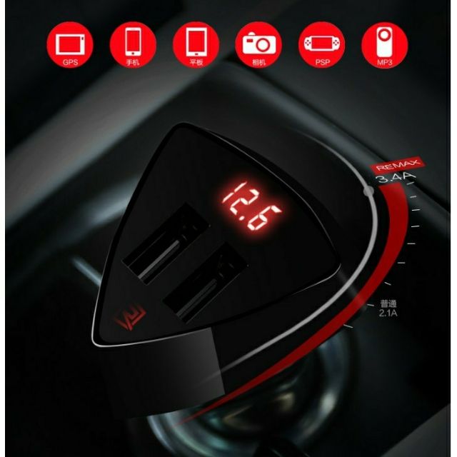 Tẩu sạc ô tô remax Aliens 4.2A chính hãng