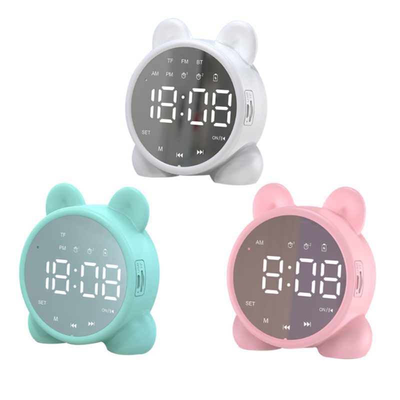 Alli Đồng Hồ Báo Thức Bluetooth Kỹ Thuật Số Màn Hình LCD Báo Thức Cho Trẻ Em