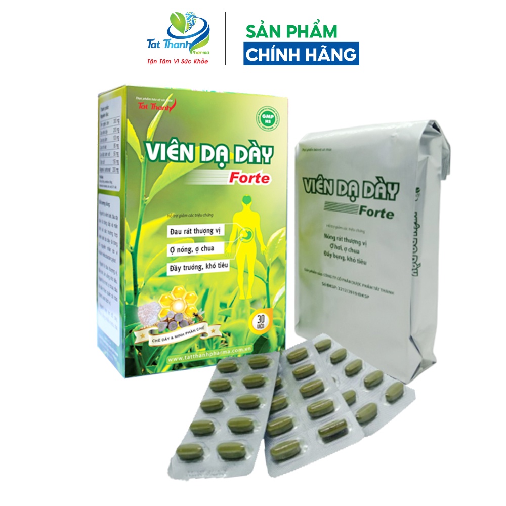 Viên dạ dày Forte Tất Thành Pharma hỗ trợ giảm đầy bụng khó tiêu 30 viên