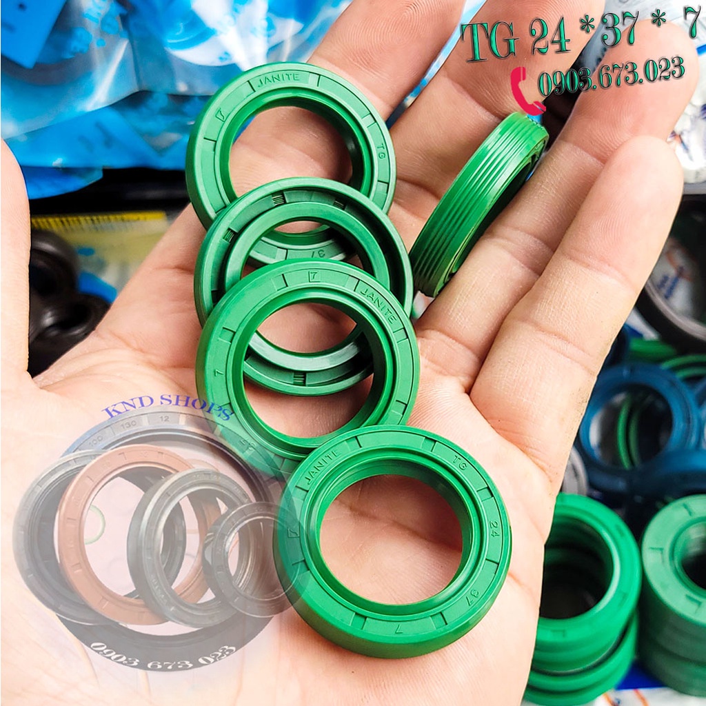 Phốt nhông chặn dầu (nhớt, bụi) hộp giảm tốc Janite TG 24*37*7, Phớt chặn dầu dẫn động trục bơm bánh răng | KND Shops