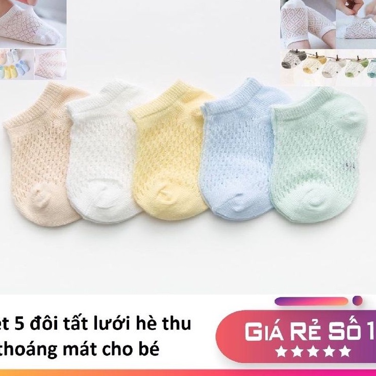 set 5 đôi tất lưới cho bé