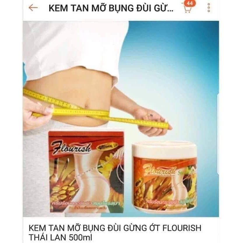 Kem tan mỡ bụng gừng ớt Flourish Thái Lan