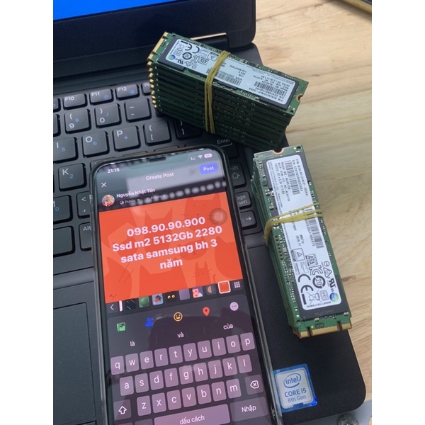 ổ cứng ssd m2 2280 sata samsung 512gb pm871a tháo máy bảo hành 3 năm có win 10 uefi
