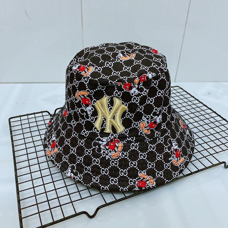 NÓN KAKI MICKEY ĐEN - THÊU NY