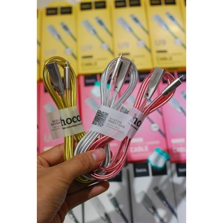 Cáp lightning - Micro usb Hoco U9 dài 1.2m có đèn led thông báo