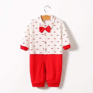 Bodysuit sơ sinh Nơ Đỏ đáng yêu cho Bé 0-12 tháng
