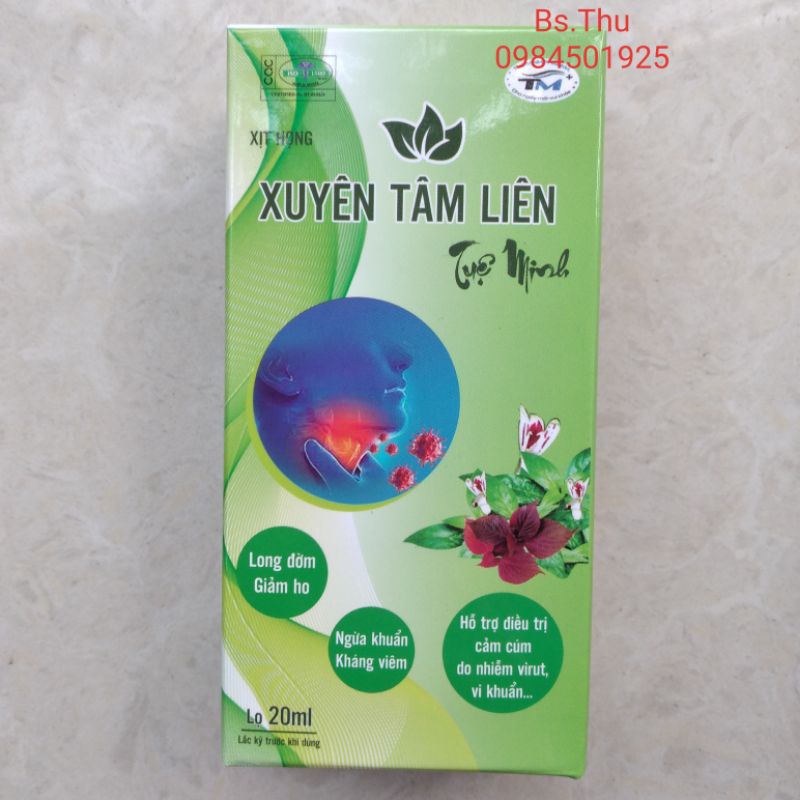 Xịt họng Xuyên Tâm Liên Tuệ Minh lọ 20ml