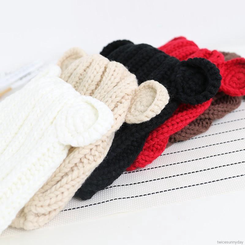 Mũ len đan trùm đầu ấm áp xinh xắn đáng yêu dành cho bé