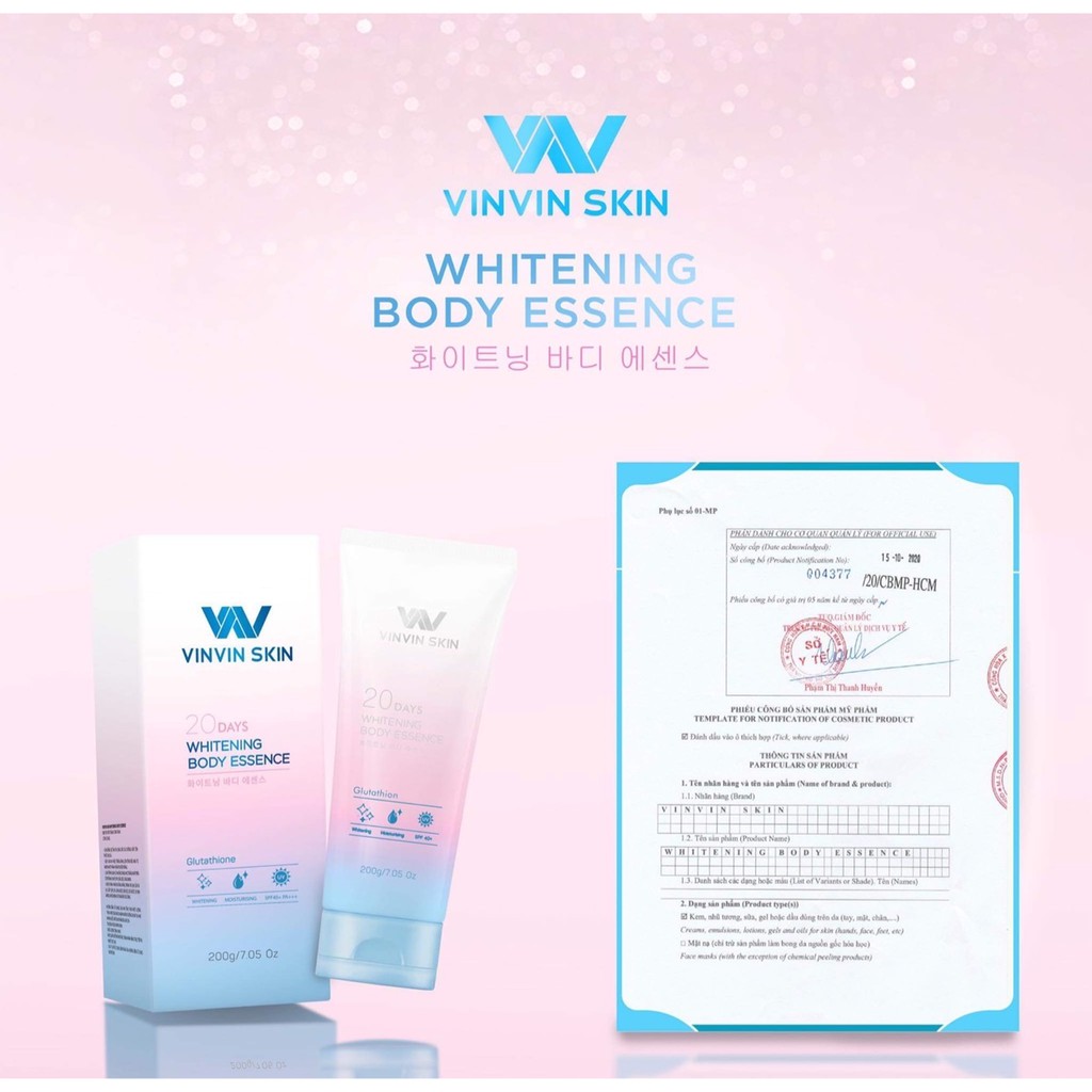 [CHÍNH HÃNG] Kem dưỡng trắng toàn thân Vinvin Skin ( Whitening Body Essence) | BigBuy360 - bigbuy360.vn