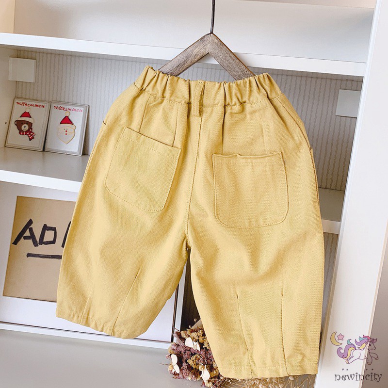 Quần Dài Cotton Có Túi Phong Cách Hàn Quốc Cho Bé Trai