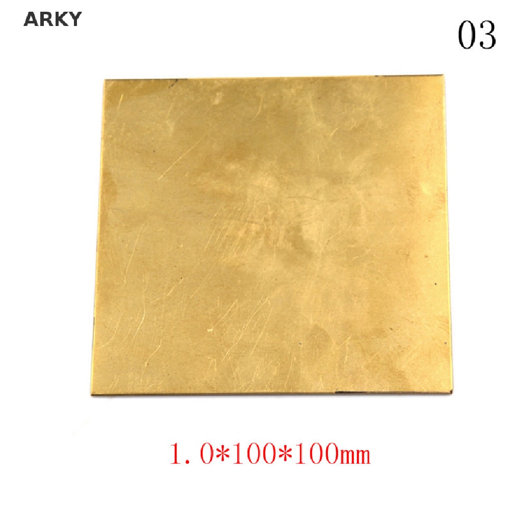 Tấm Lá Đồng Thau Mỏng 0.5mm / 0.8mm / 1mm / 2mm 100X100mm Tự Làm Thủ Công