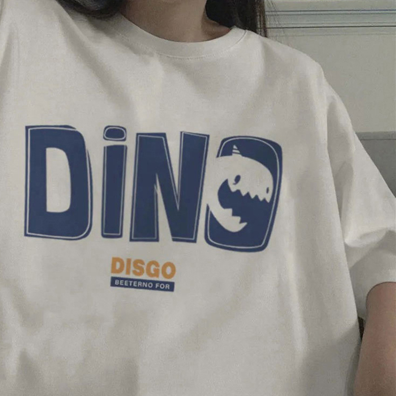 Áo thun SUXI tay ngắn cổ tròn in họa tiết chữ cái thời trang mùa hè trẻ trung dành cho nữ