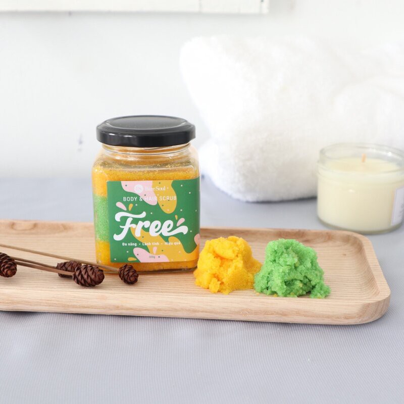 Muối Tắm BareSoul Tẩy Tế Bào Chết Cho Cơ Thể & Tóc Free Body & Hair Scrub 300g | BigBuy360 - bigbuy360.vn