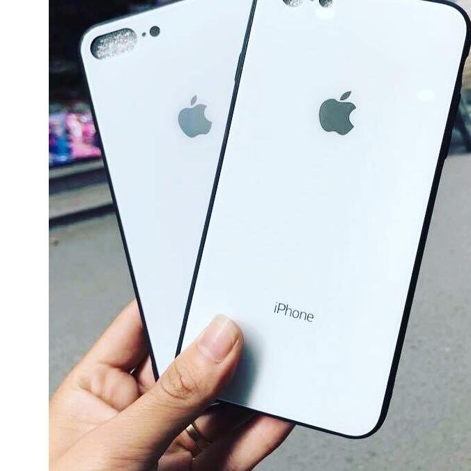 Ốp lưng kính thời trang viền nhựa dẻo dành cho Iphone 7 Plus / 8 Plus