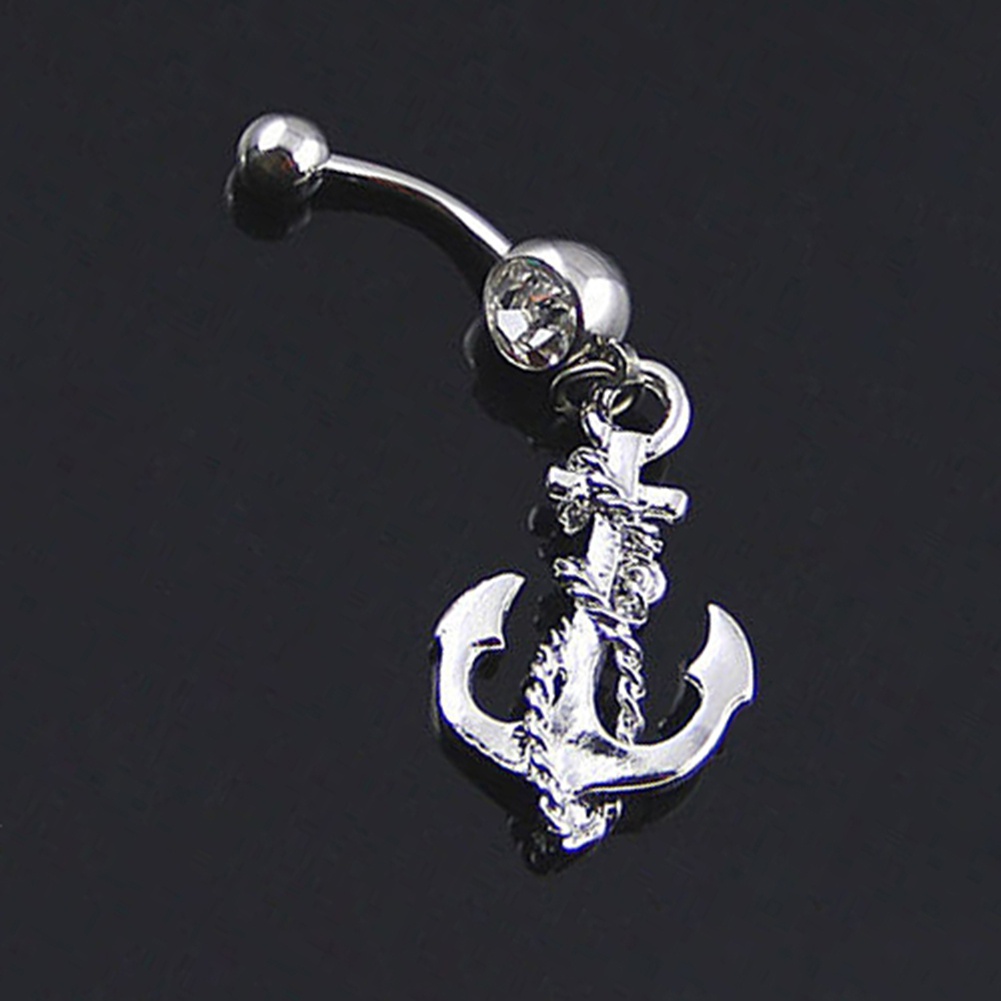 Khuyên rốn tạo hình mỏ neo thời trang độc đáo