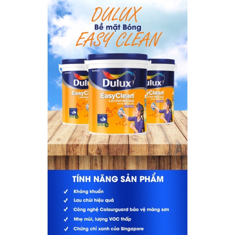 Sơn Dulux Easy Clean tông Cam đất, Nâu, Be (1 lít)