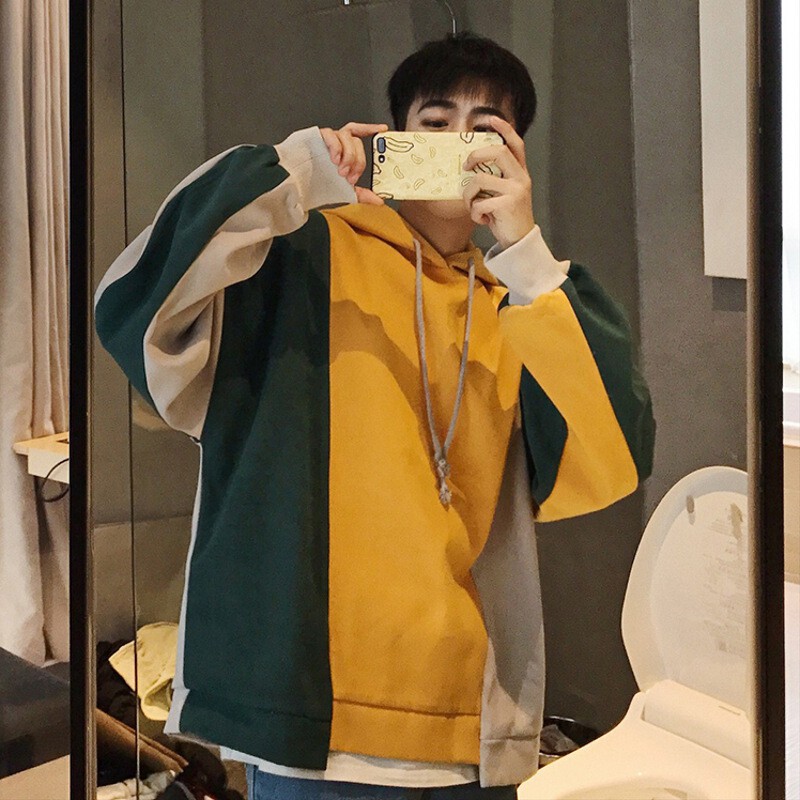 ẢNH THẬT ÁO ĐÔI HOODIE NAM NỮ PHỐI 3 MÀU | BigBuy360 - bigbuy360.vn